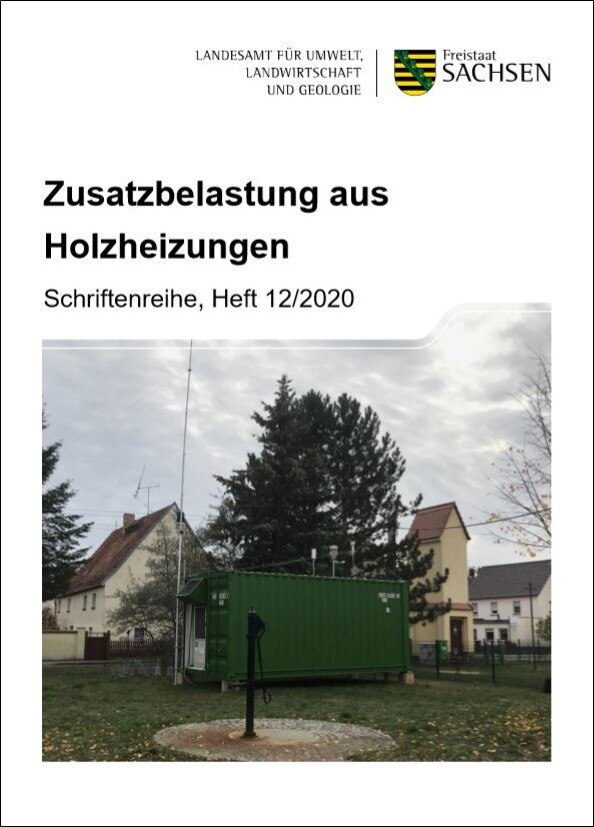 Titelseite des Abschlussberichts vom Projekt "Zusatzbelastungen aus Holzheizungen"