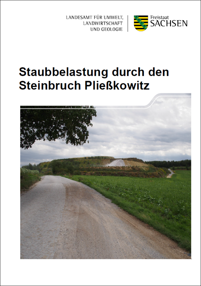 Das Titelbild des Messberichtes zeigt die Messstation, im Hintergrund das Wohngebiet